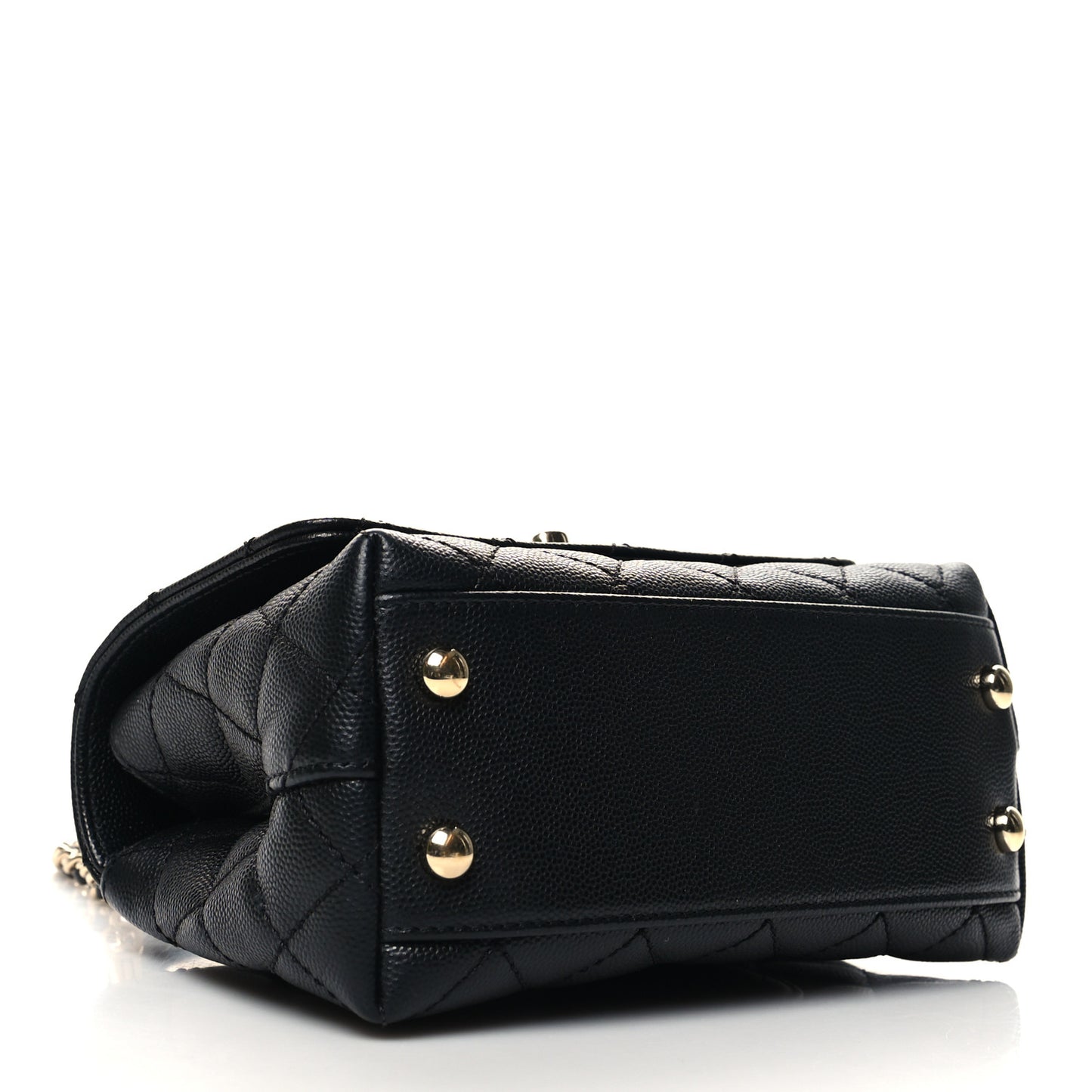 Caviar Quilted Extra Mini Coco Handle Flap Black