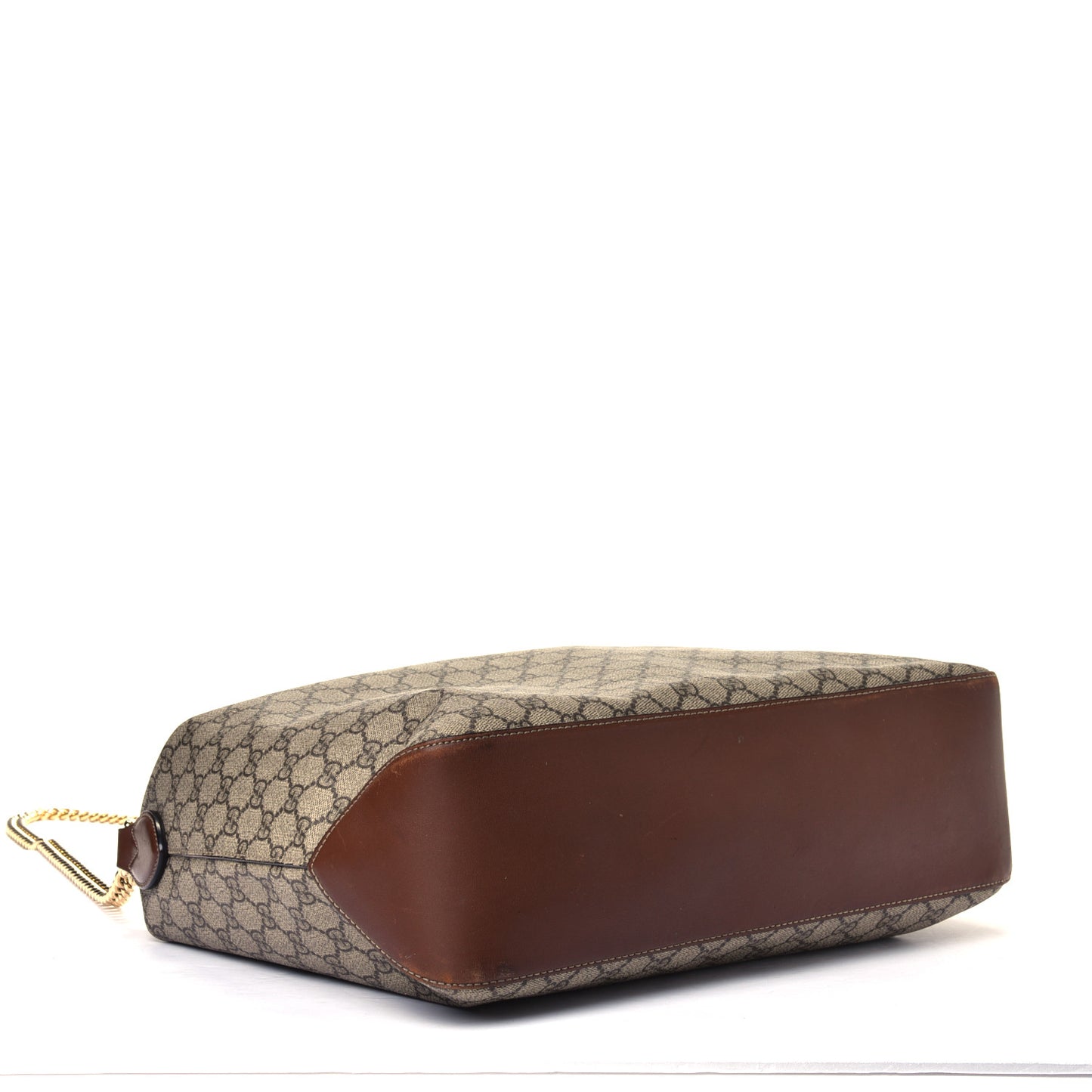GG Supreme Monogram Large Linea A Hobo Light Brown