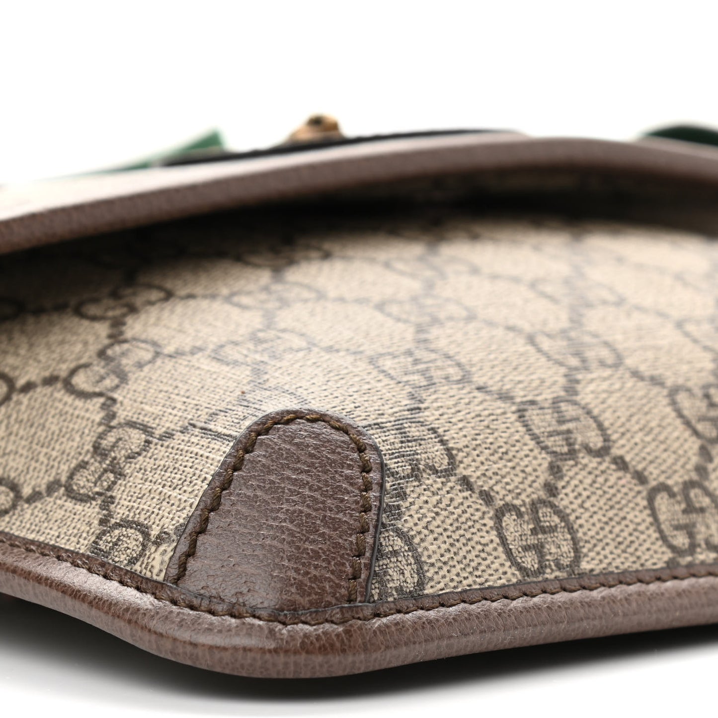 GG Supreme Monogram Neo Vintage Web Belt Bag Brown