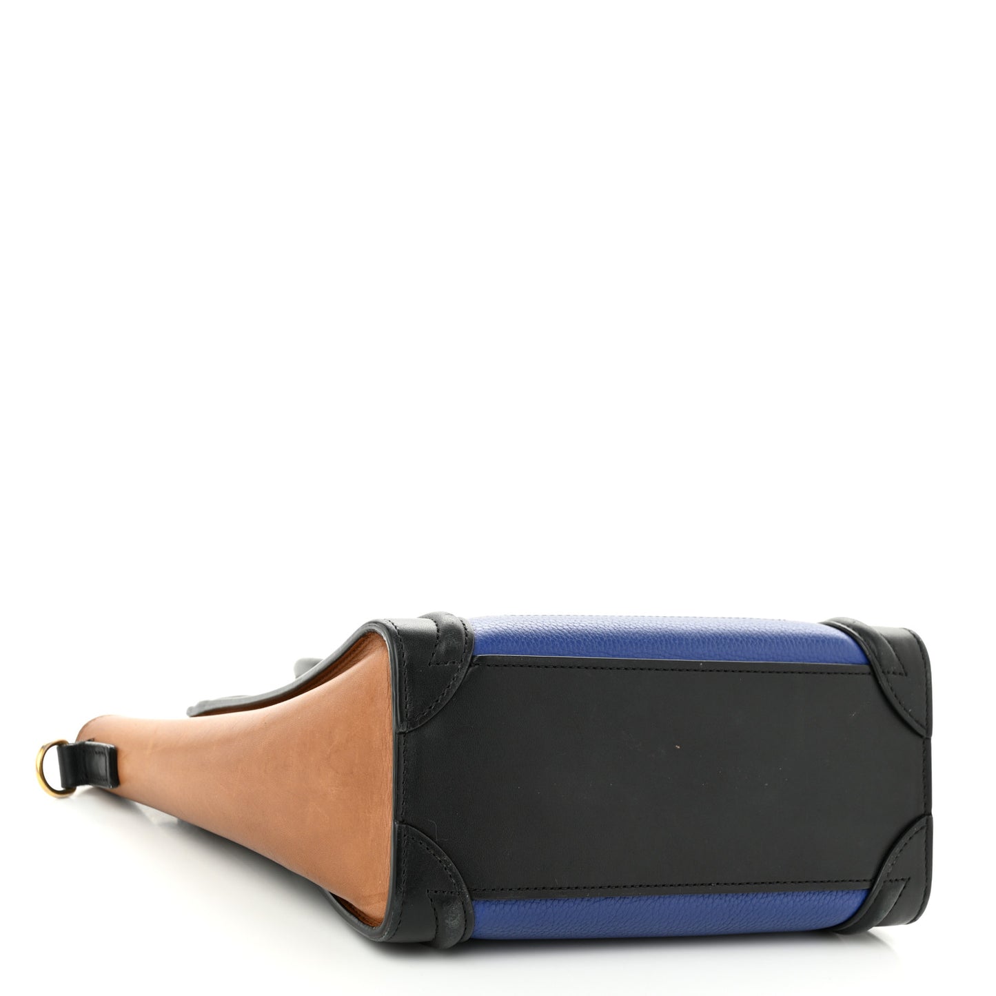 Smooth Drummed Calfskin Nano Tri-Color Luggage Indigo