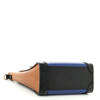 Celine Smooth Drummed Calfskin Nano Tri-Color Luggage Indigo 4 of 16