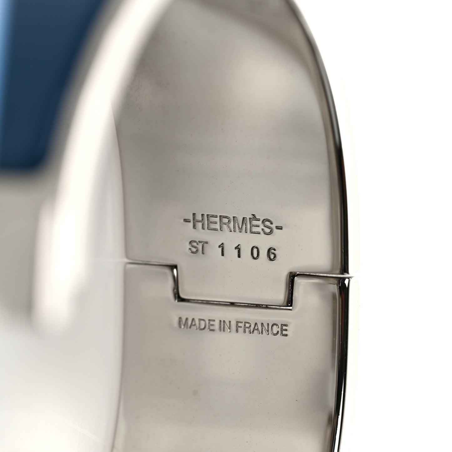 Enamel Wide Clic Clac H Bracelet PM Bleu Turquin