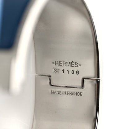 Hermes Enamel Wide Clic Clac H Bracelet PM Bleu Turquin 4 of 4