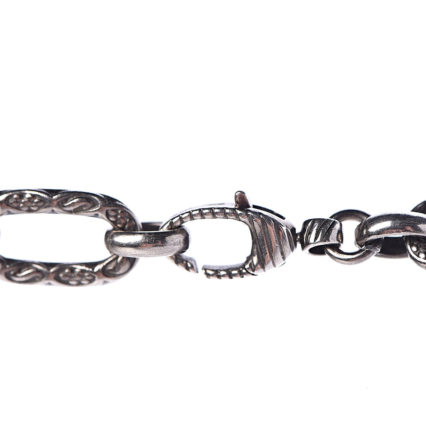 Sterling Silver Textured Interlocking G Pendant Necklace