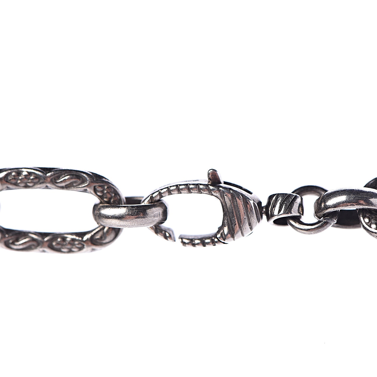 Gucci Sterling Silver Textured Interlocking G Pendant Necklace 4 of 7