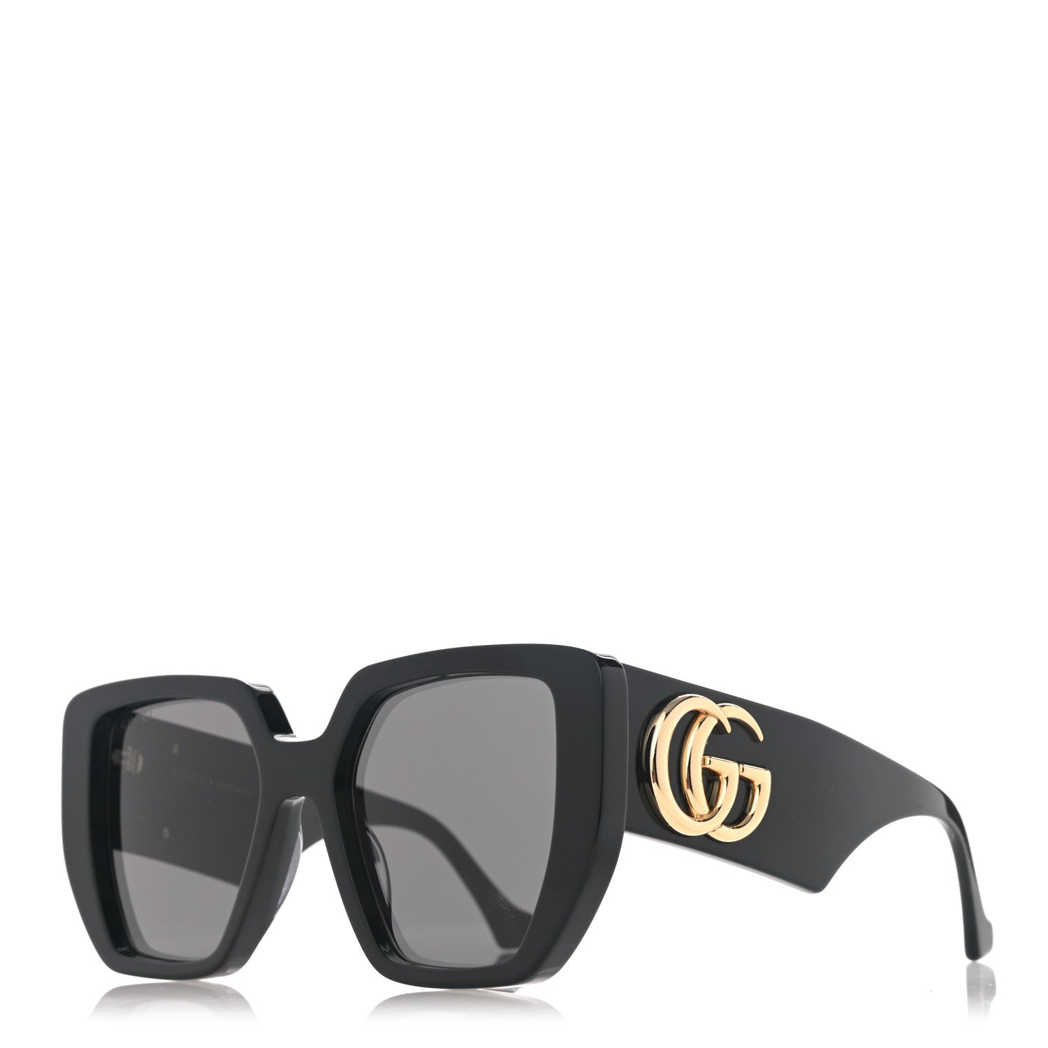 Gucci Acetate Square Frame Sunglasses GG0956S Black 1 of 9