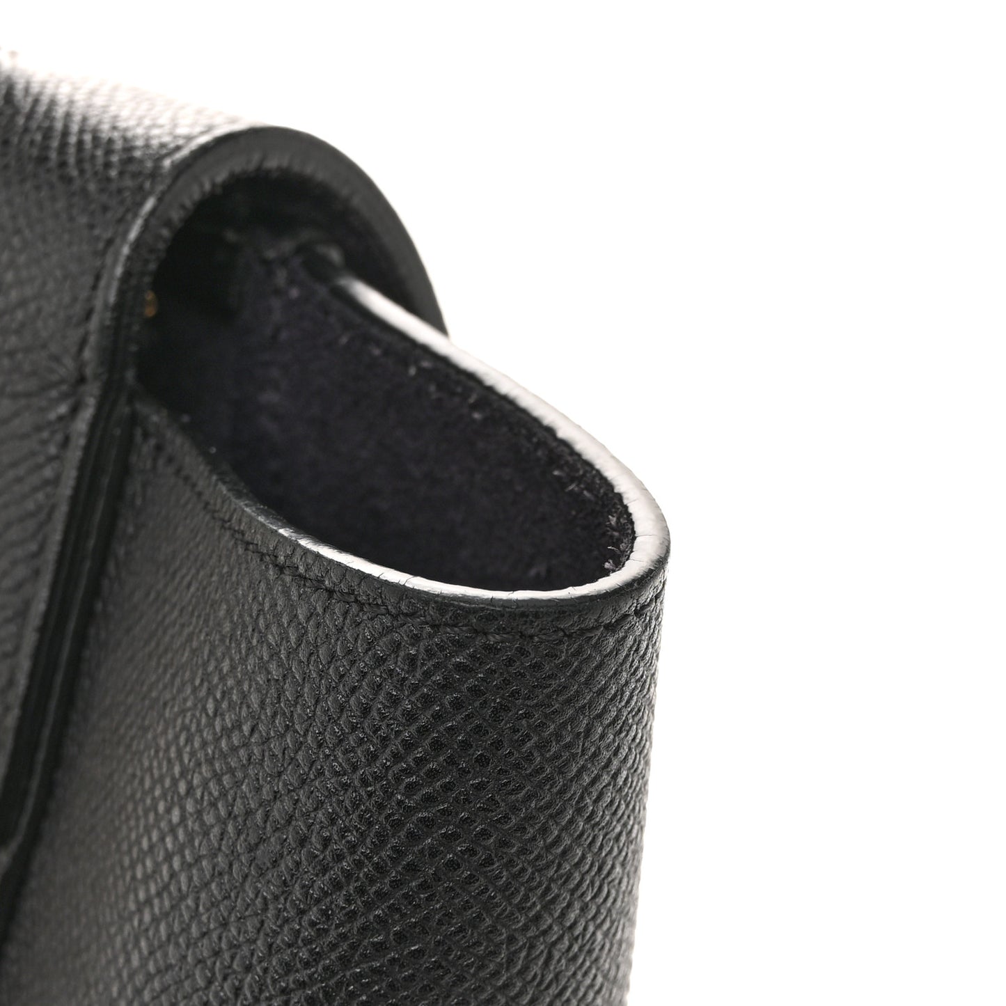 Grained Calfskin Micro Belt Bag Black