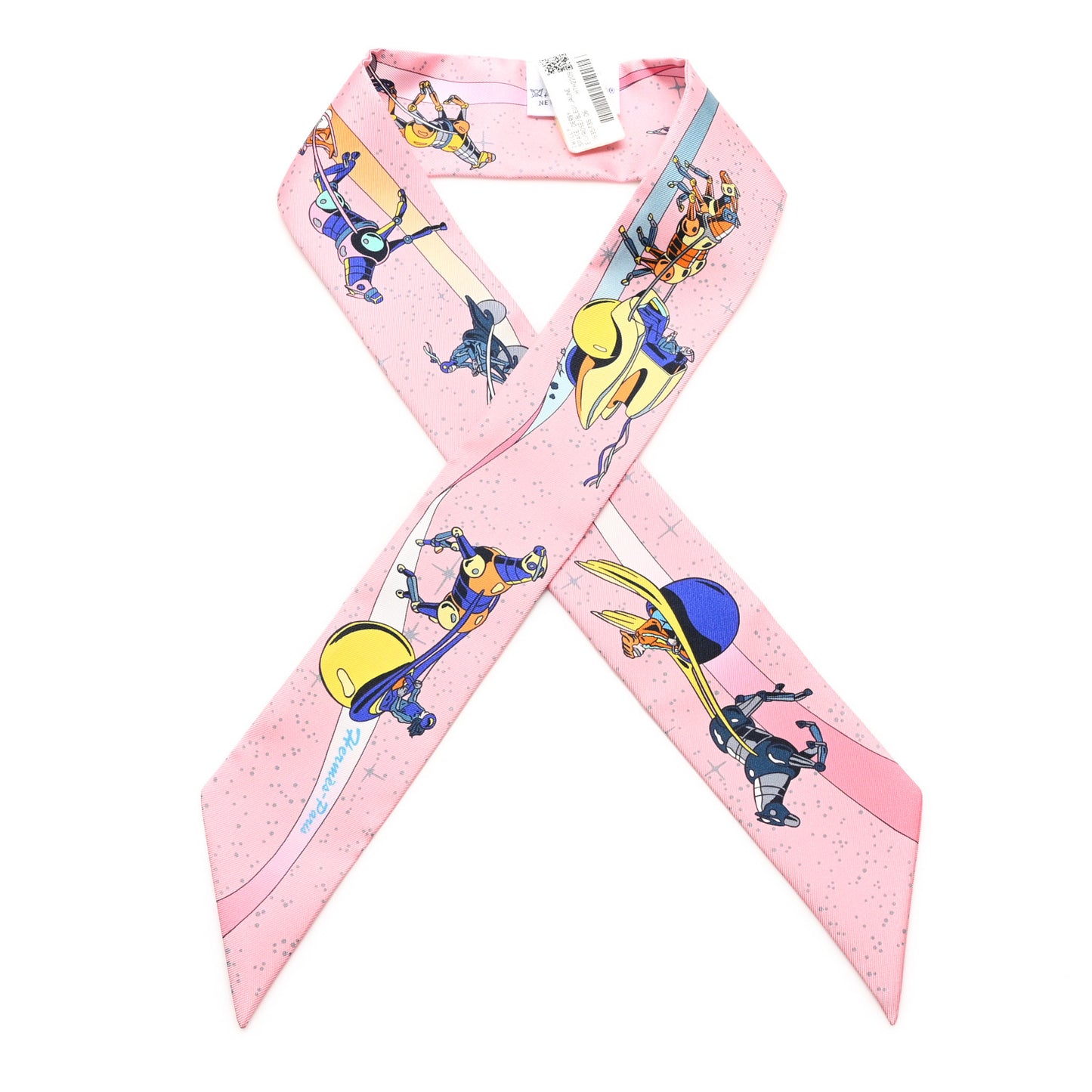 Silk Space Derby Twilly Rose Bleu Jaune