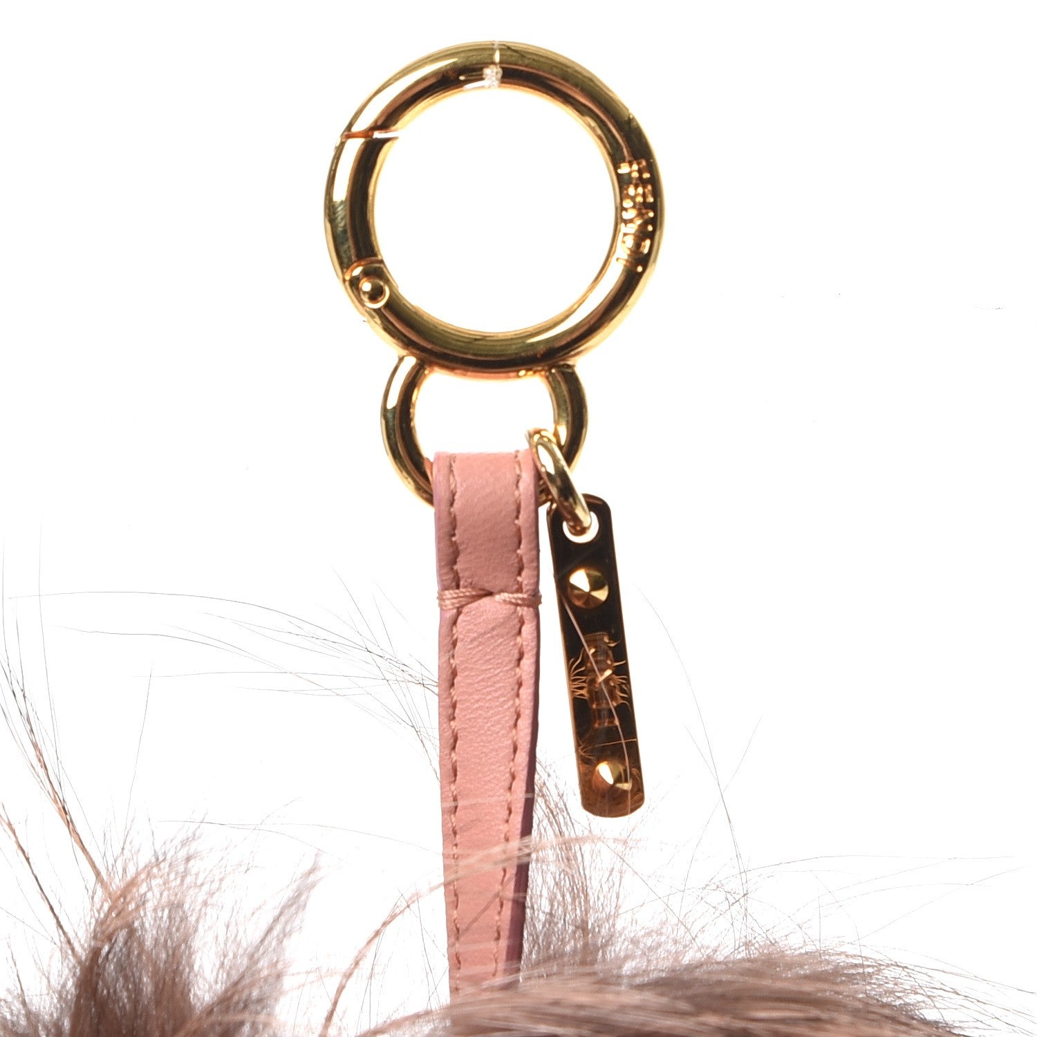 Fendi Rabbit Mink Fox Fur Furry Yang Monster Bag Bug Charm Red Pink 3 of 6