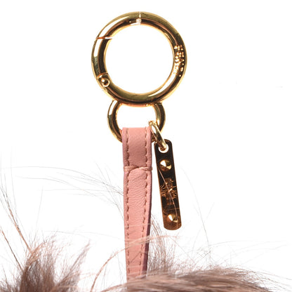 Fendi Rabbit Mink Fox Fur Furry Yang Monster Bag Bug Charm Red Pink 3 of 6