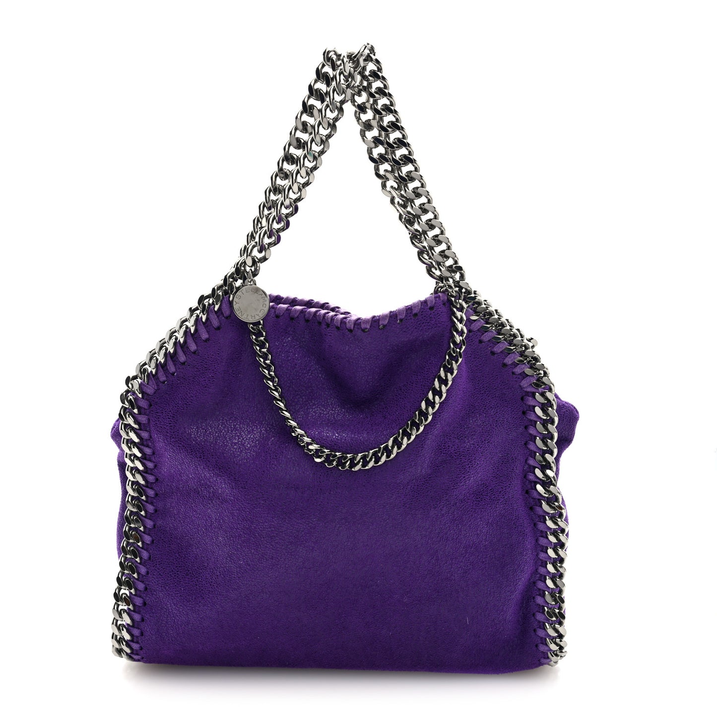 Shaggy Deer Mini Falabella Fold Over Tote Bright Purple