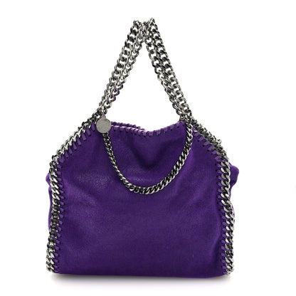 Stella McCartney Shaggy Deer Mini Falabella Fold Over Tote Bright Purple 1 of 9