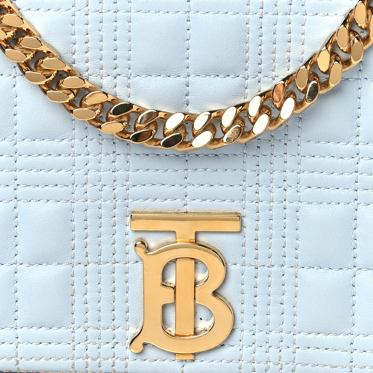 Lambskin Quilted Small Lola Bag Pale Blue