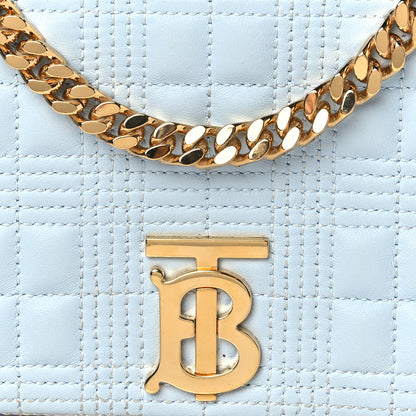 Burberry Lambskin Quilted Small Lola Bag Pale Blue 8 of 12