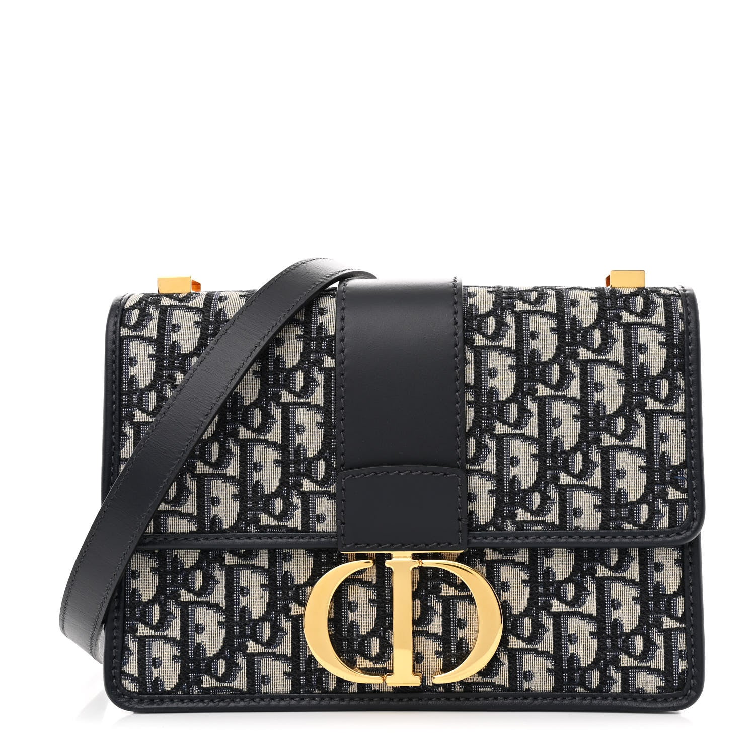 Christian Dior Oblique 30 Montaigne Flap Bag Blue 1 of 12