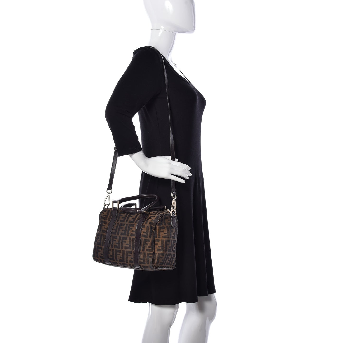 Zucca Cuoio Lucido Mini Boston Satchel Tobacco Moro