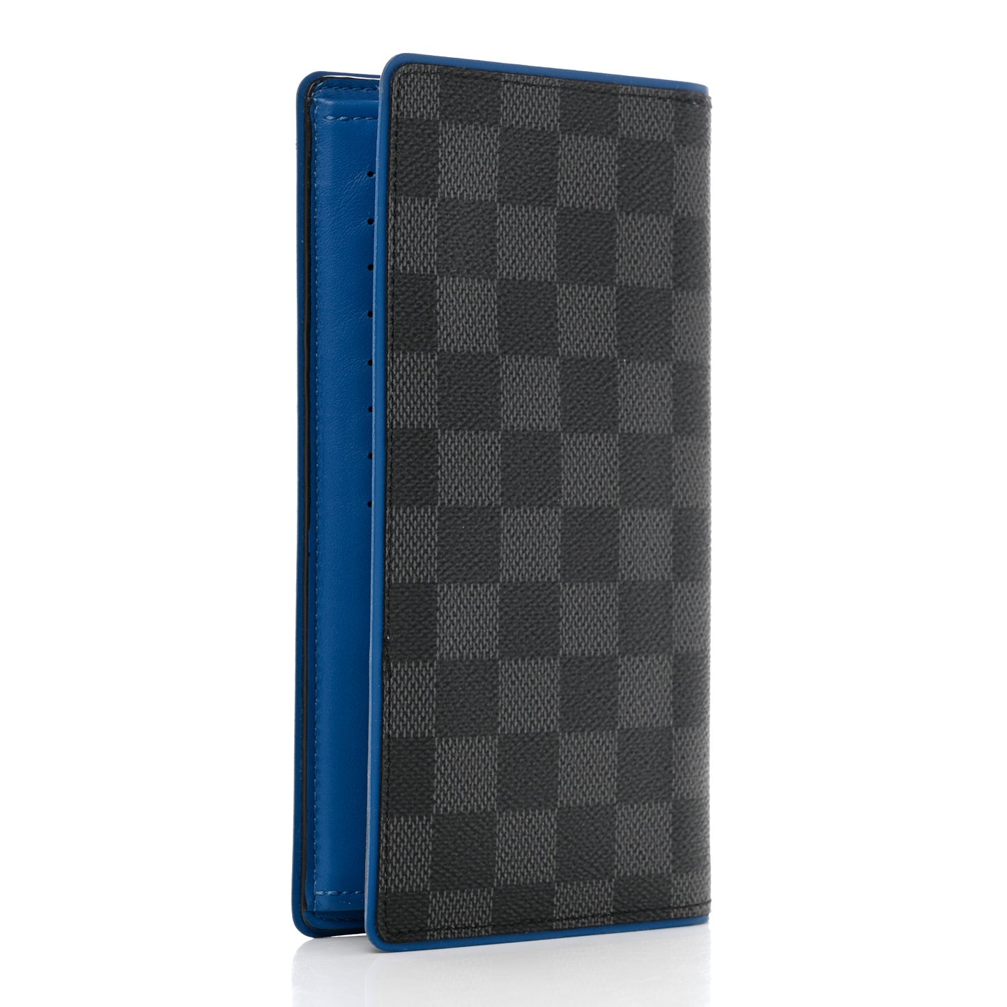 Damier Graphite Brazza Wallet Bleu Neon
