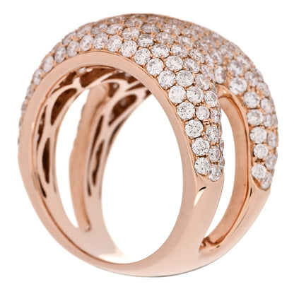 Parker & West by FASHIONPHILE 18K Rose Gold Pave Diamond 3.35ctw Pave Ring  53 6.5 6 of 8