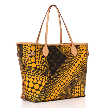 Louis Vuitton Monogram Kusama Waves Neverfull MM Yellow 3 of 16