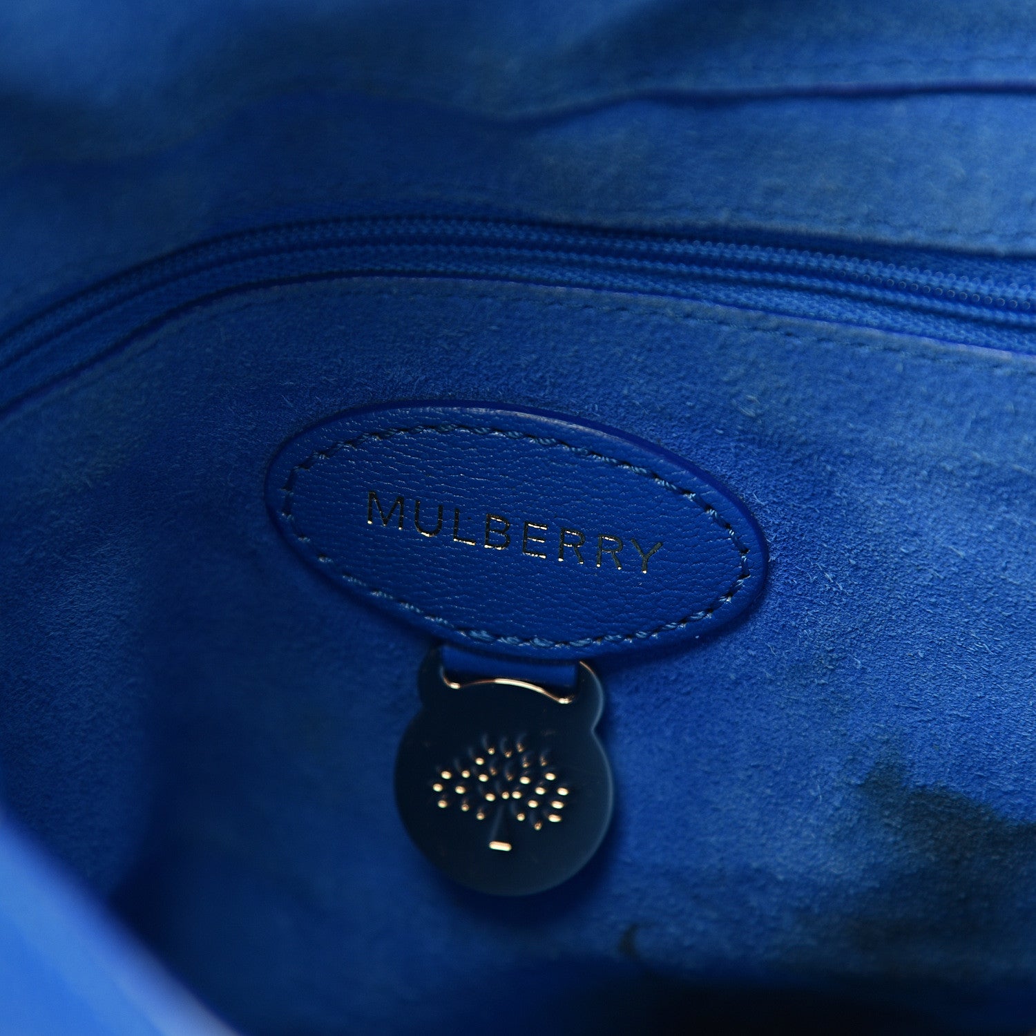 Mulberry Glossy Goatskin Small Lily Flap Bluebell Blue 7 of 12