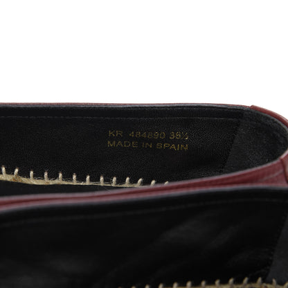 Saint Laurent Calfskin Monogram Espadrilles 36.5 Light Burgundy 6 of 9