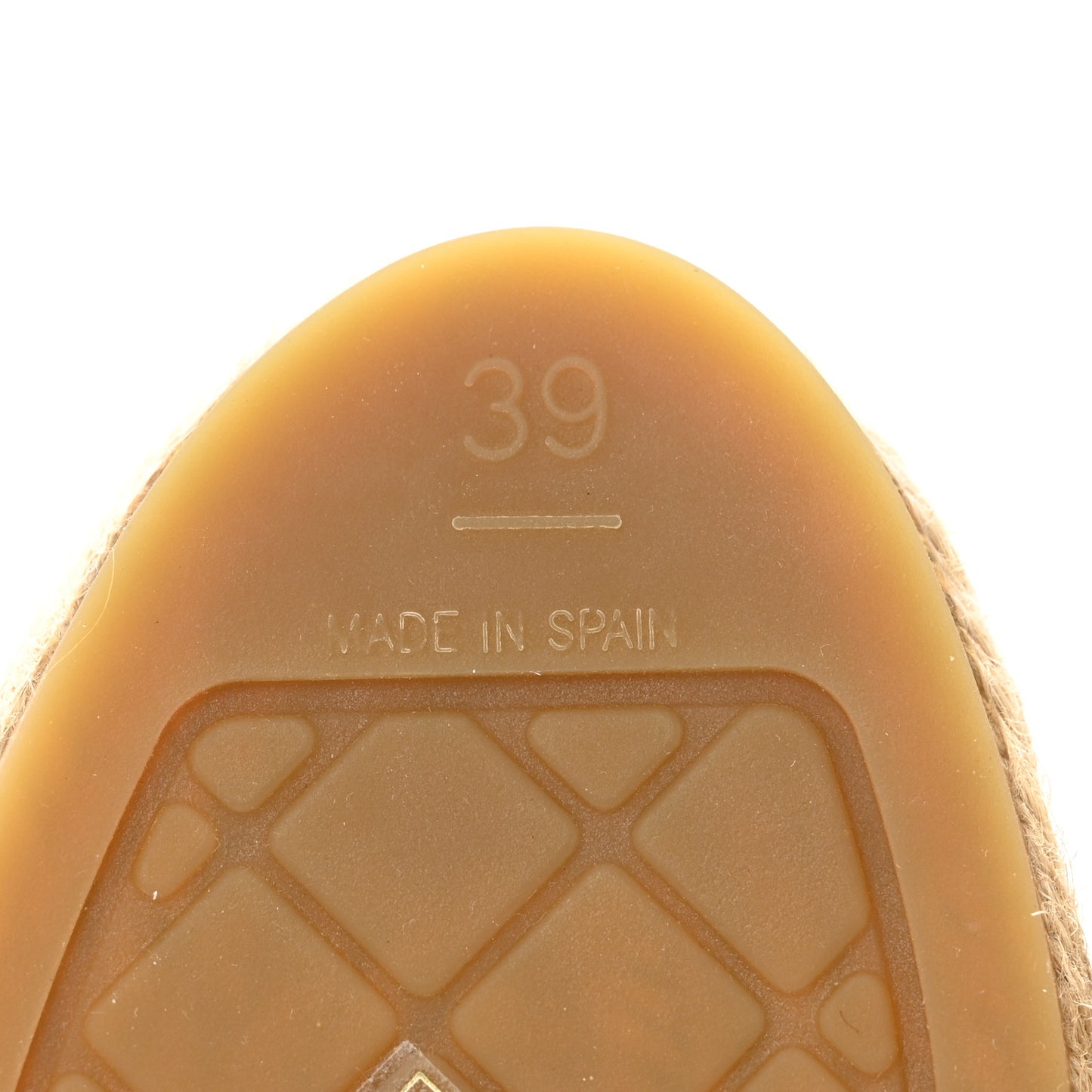 Lambskin CC Espadrilles 39 Beige Black