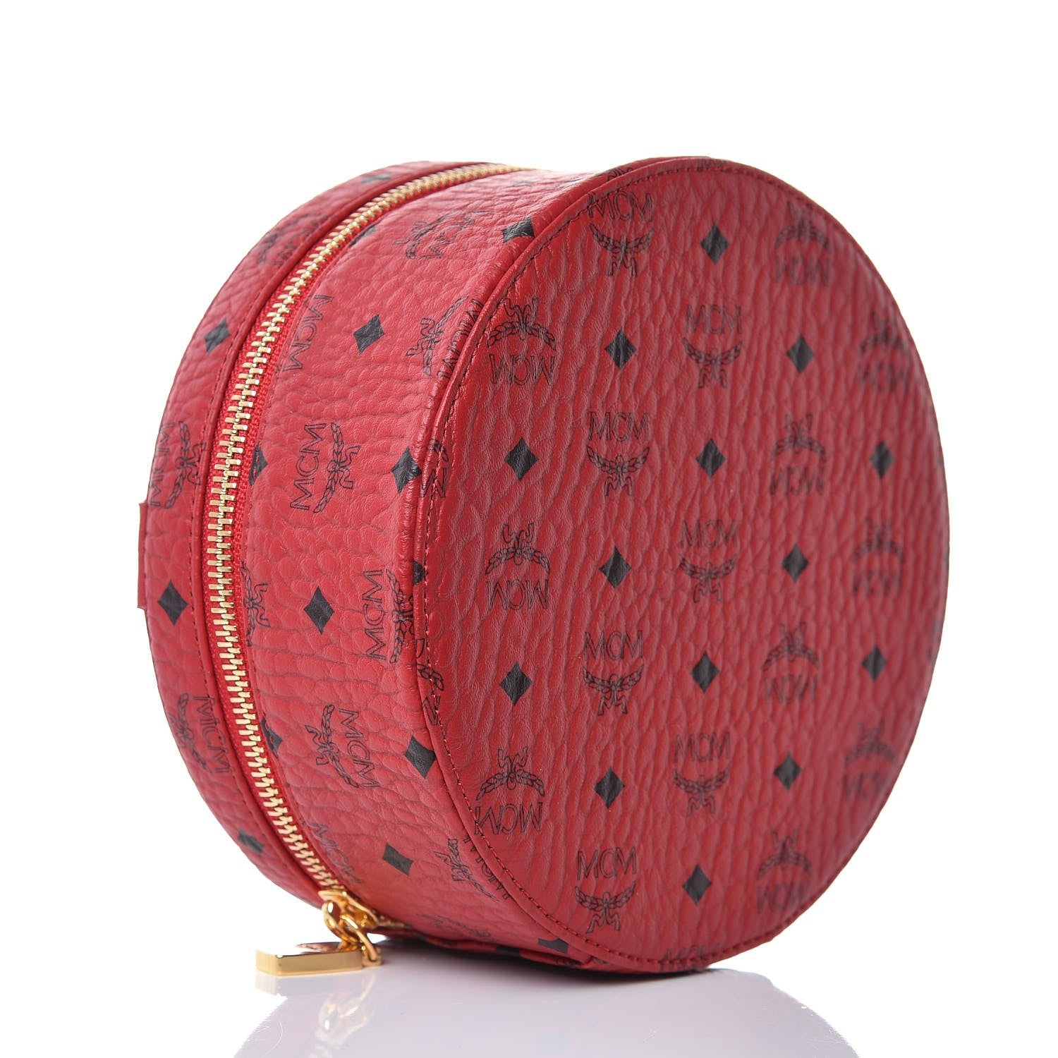 MCM Visetos Vanity Cosmetic Case Red 4 of 7
