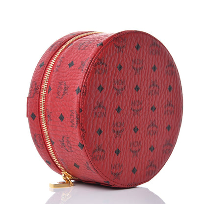 MCM Visetos Vanity Cosmetic Case Red 4 of 7