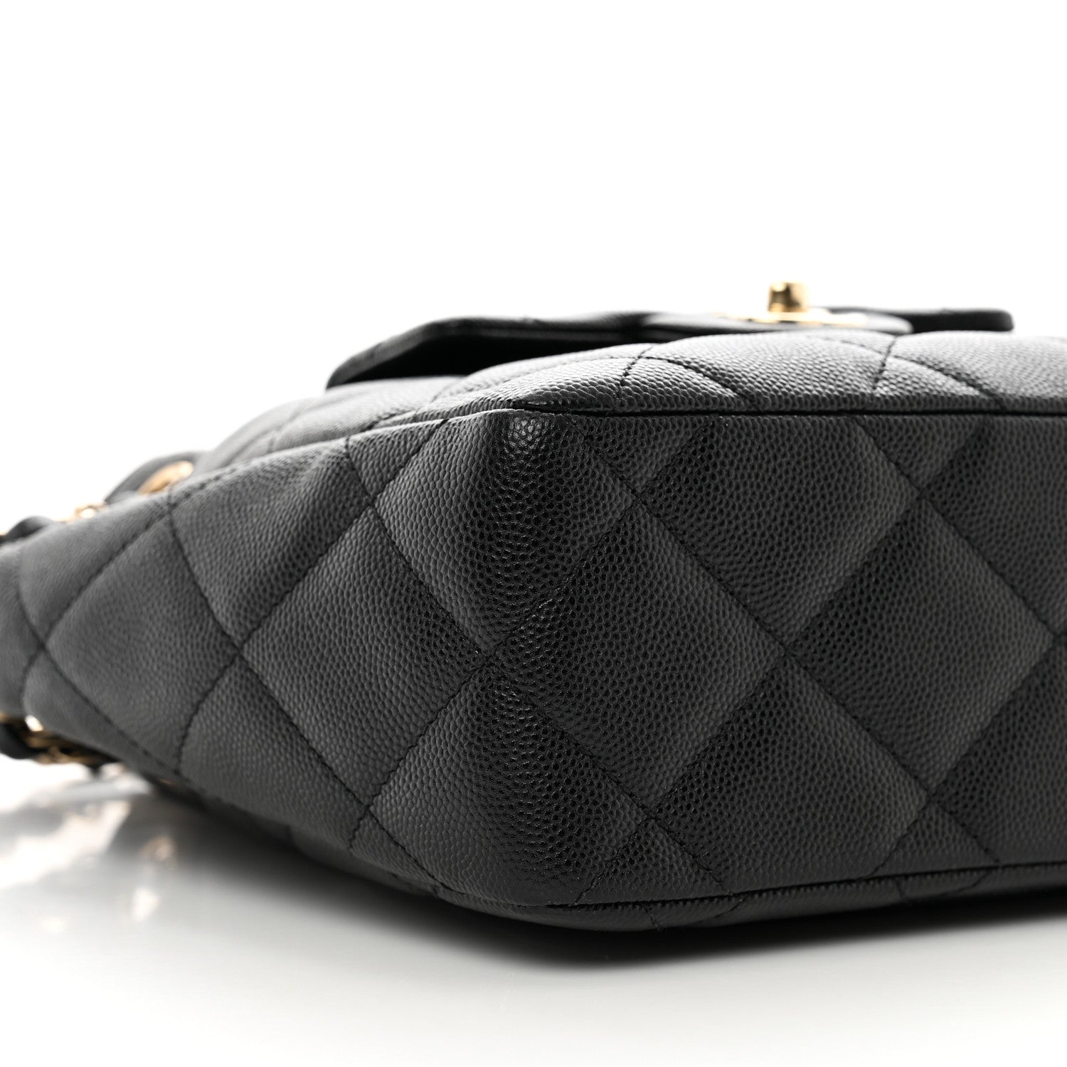 Chanel Caviar Quilted Flap Bucket Bag Black 9 of 11