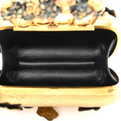 Alexander McQueen Embellished Flower Knuckle Box Clutch Gold 5 of 10