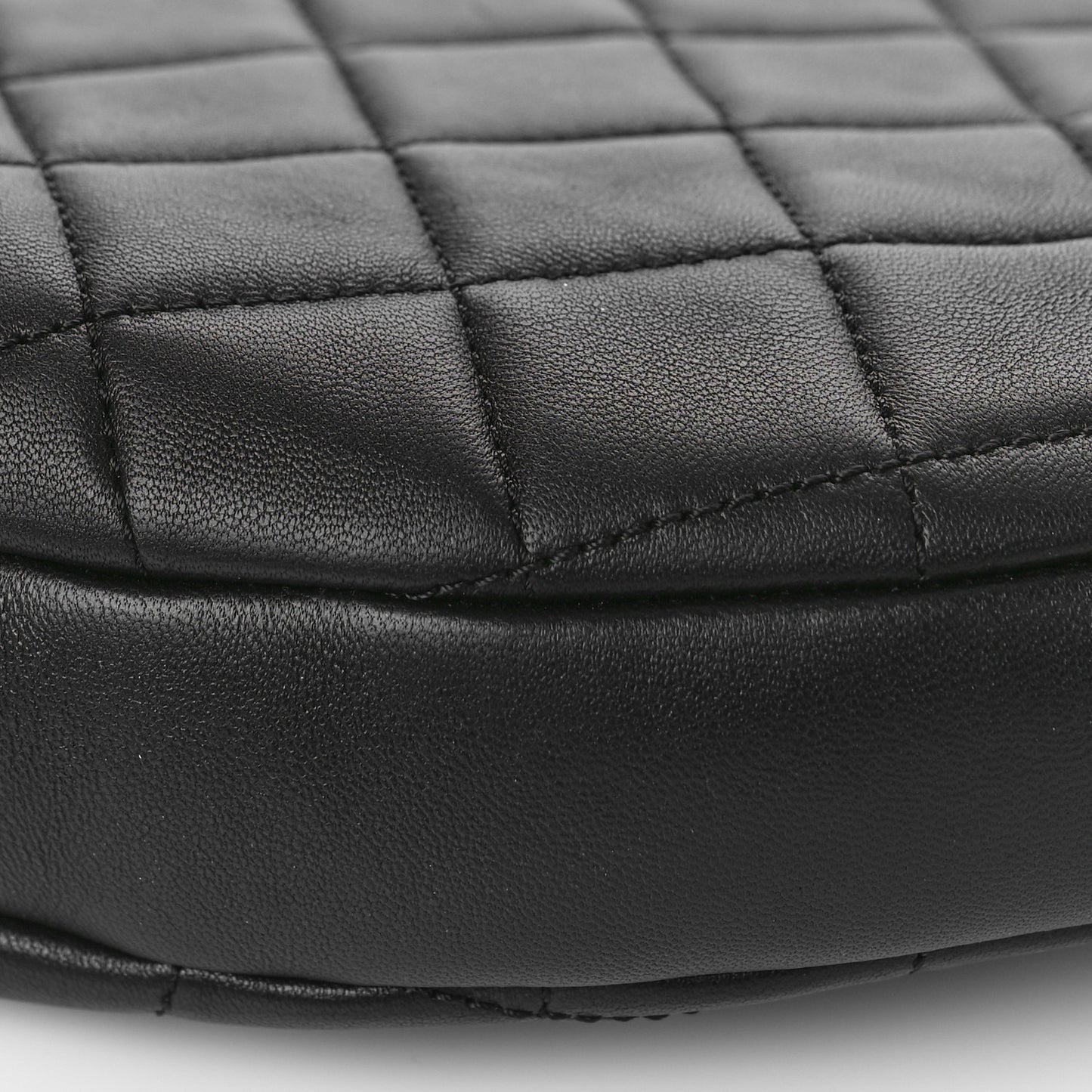 Lambskin Quilted All About Chains Hobo Black