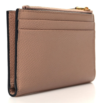Valentino Garavani Calfskin Vlogo Zip Wallet Rose Cannelle 3 of 8