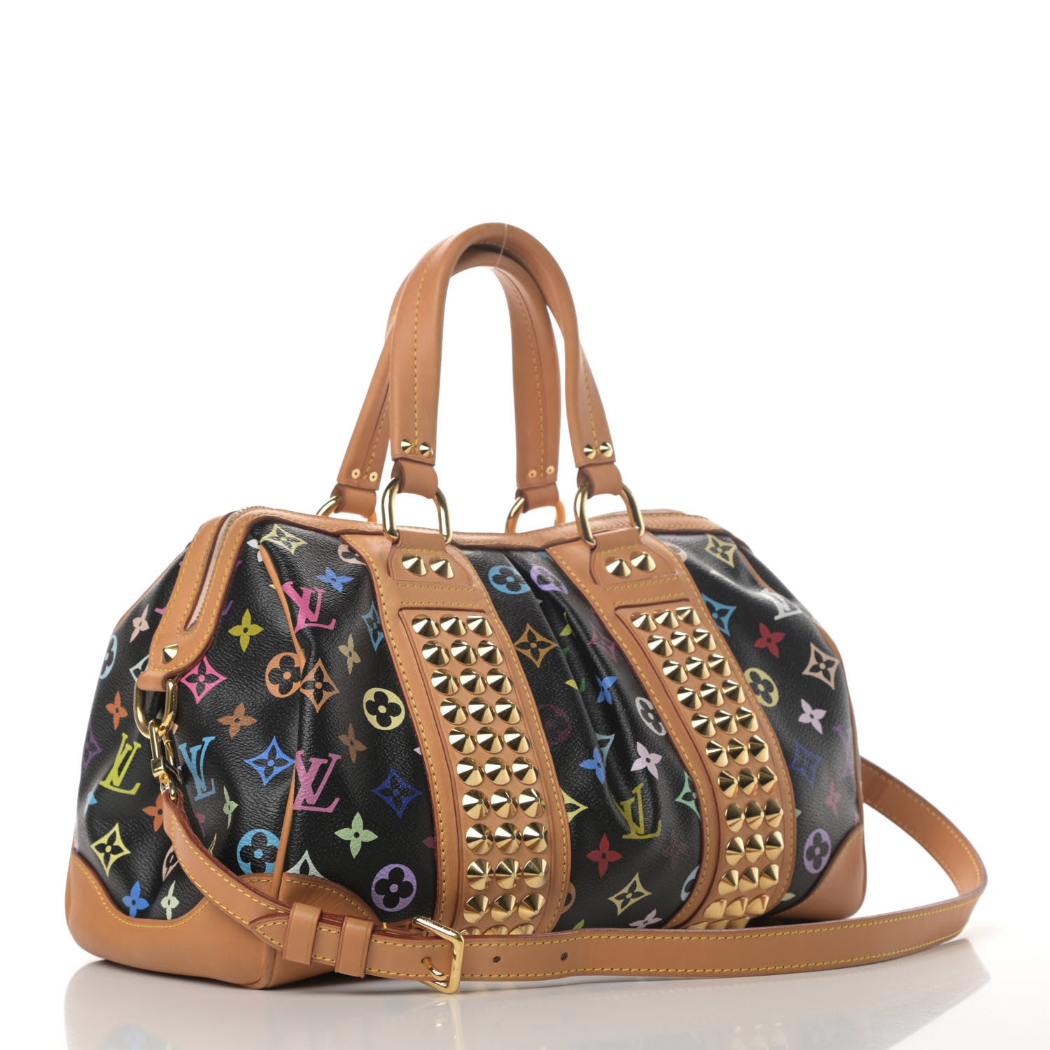 Louis Vuitton Monogram Multicolor Courtney MM Black 2 of 5
