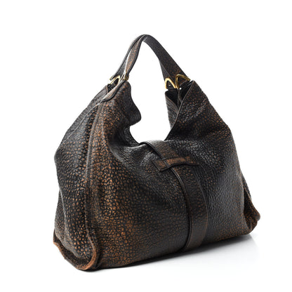 Gucci Buffalo Large Soft Stirrup Shoulder Bag Brown 3 of 10