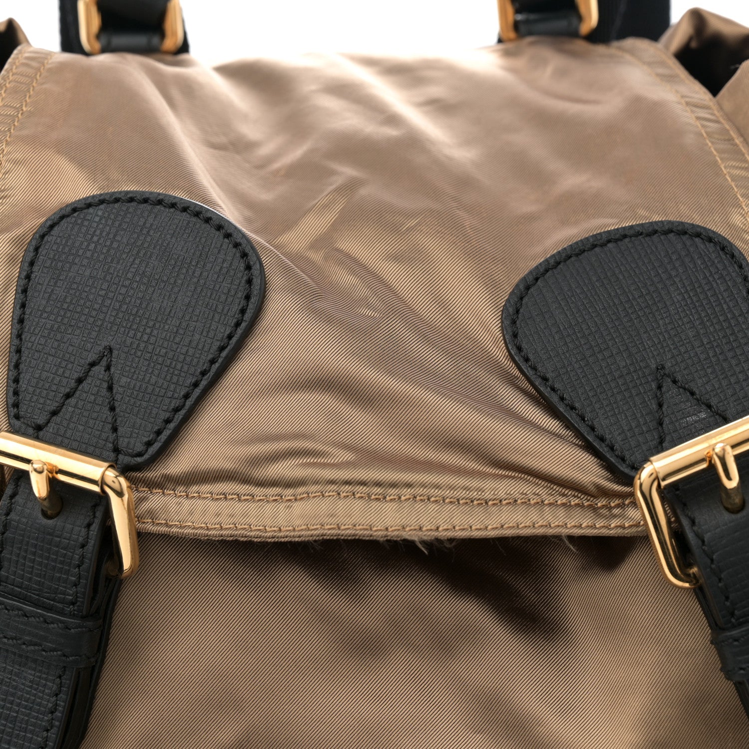 Burberry Metallic Satin Nylon Medium Rucksack Backpack Gold 7 of 12
