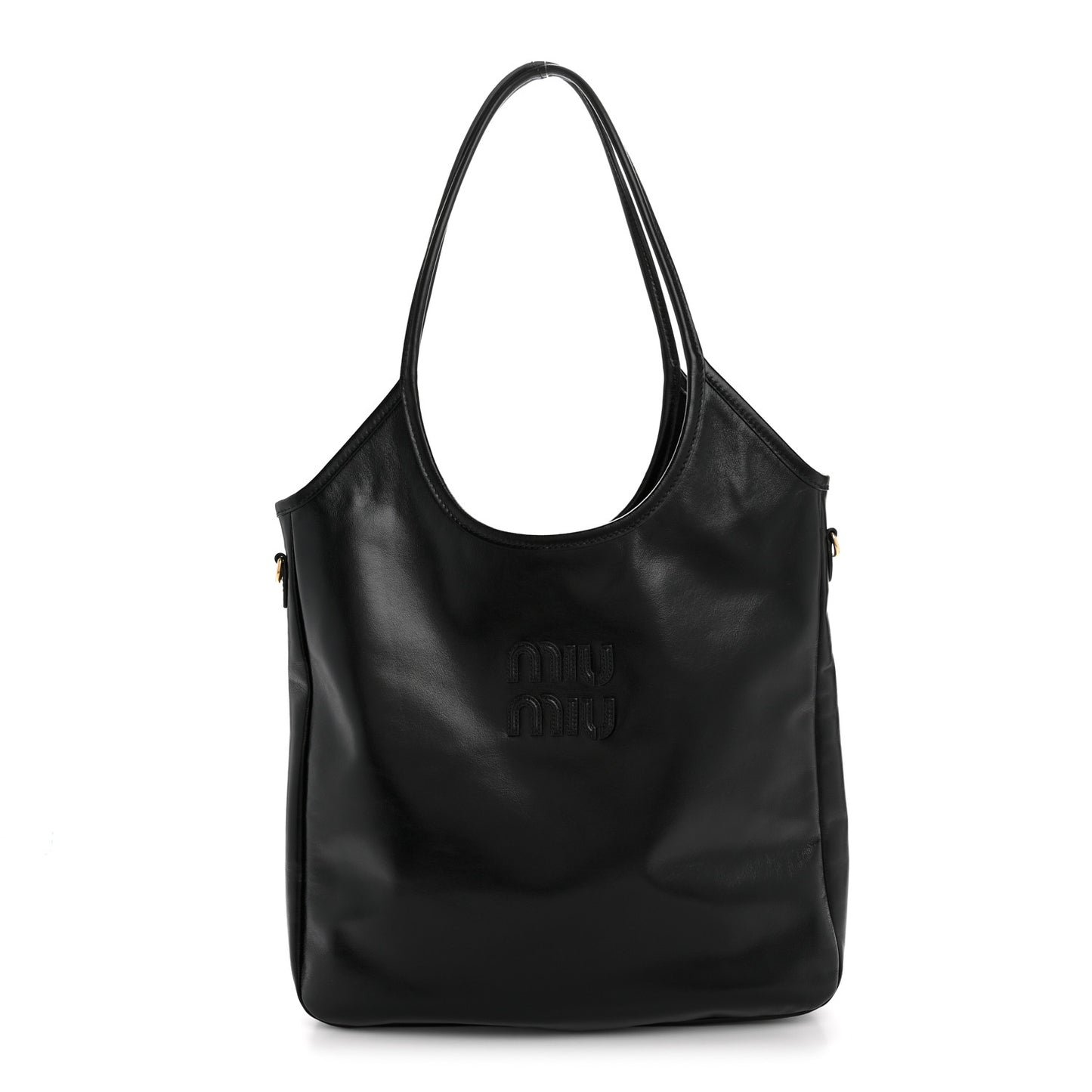 Shiny Softy Calfskin Ivy Bag Black