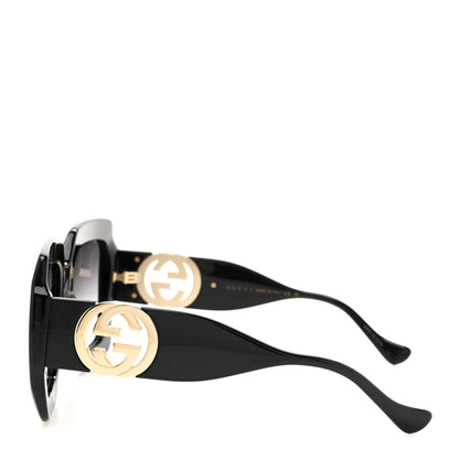 Gucci Acetate Square Frame Chain Sunglasses GG1022S Black 3 of 8