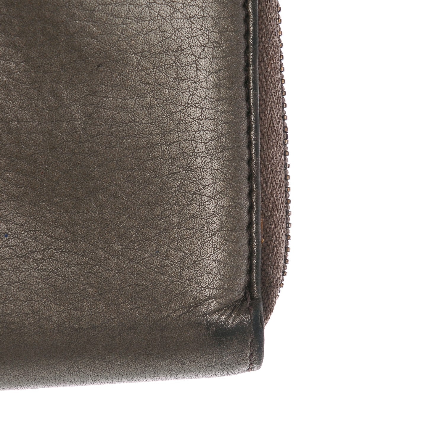 Gucci Metallic Pebbled Calfskin Soho Zip Around Wallet Sasso 8 of 12