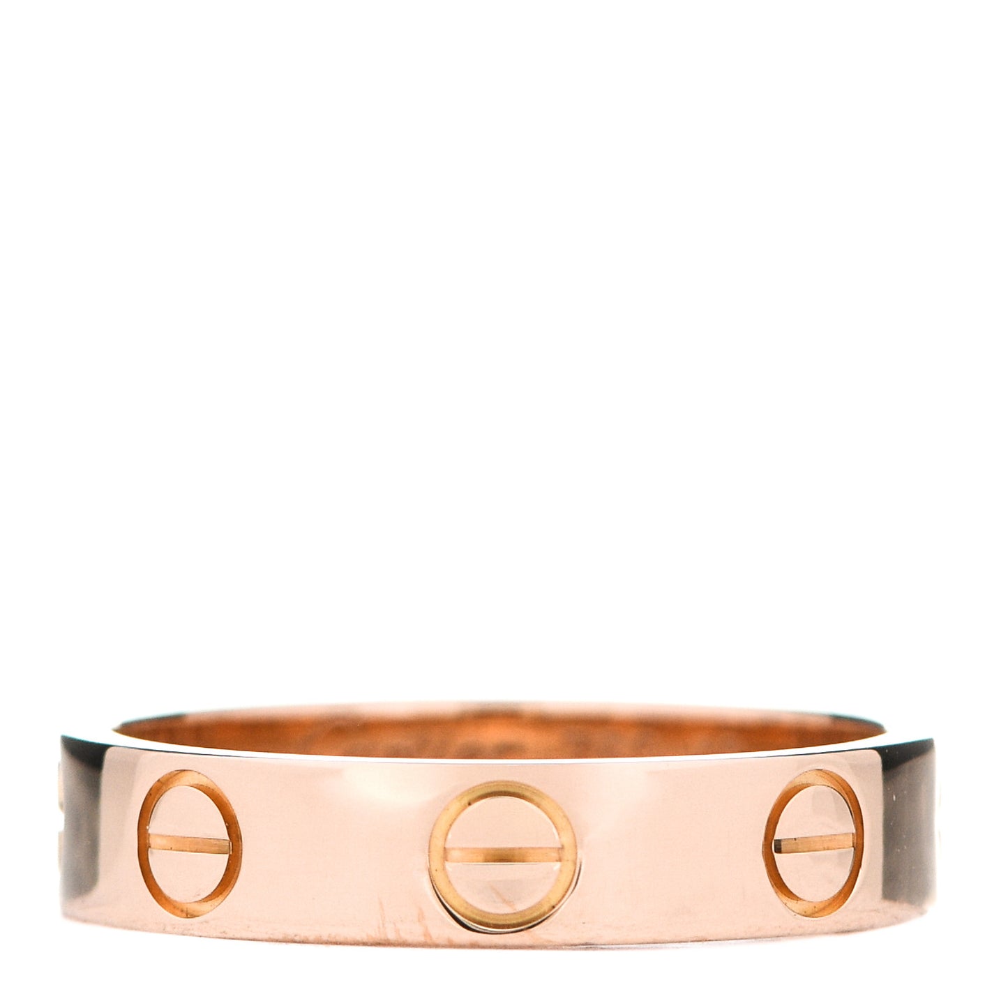 18K Pink Gold 3.5mm LOVE Wedding Band Ring 48 4.5