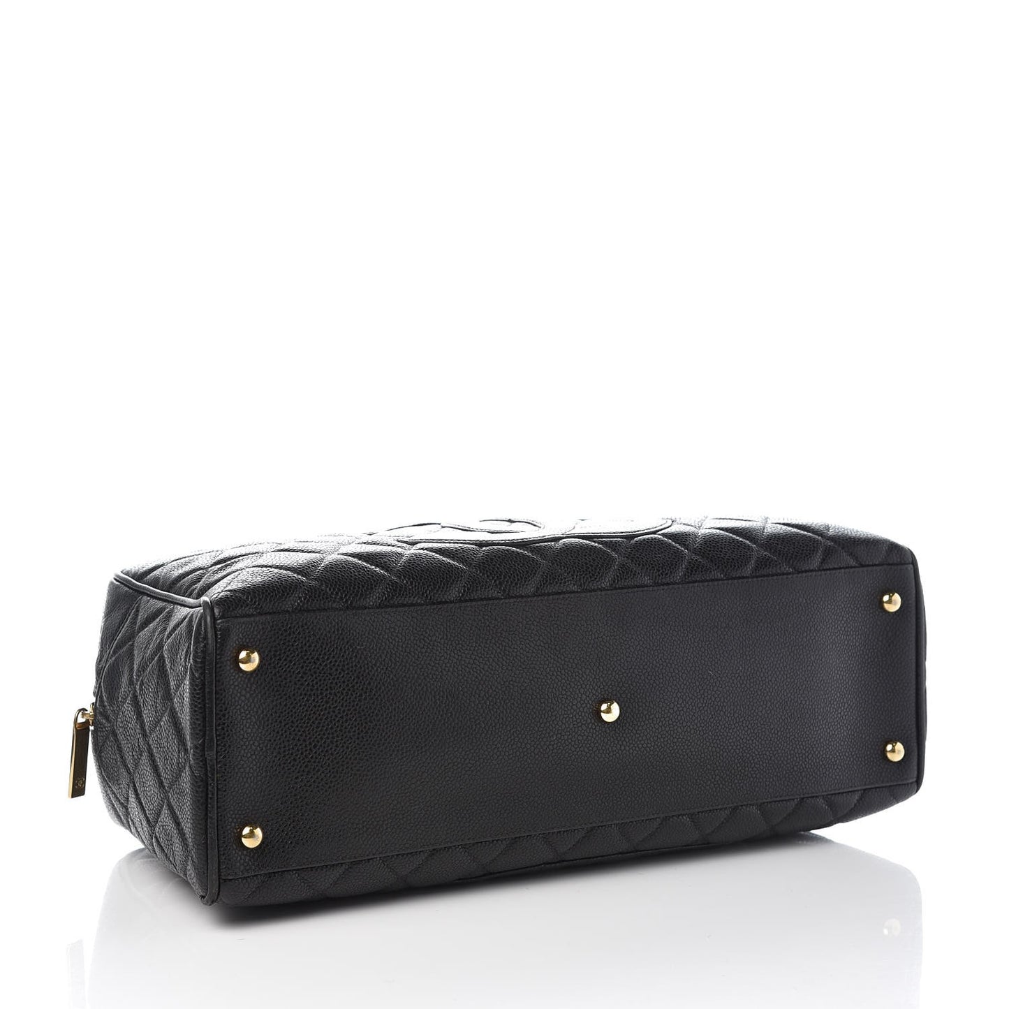 Caviar Quilted Large Bowler Black