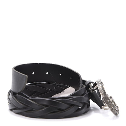 Gucci Calfskin Braided Dionysus Belt 95 38 Black 4 of 6