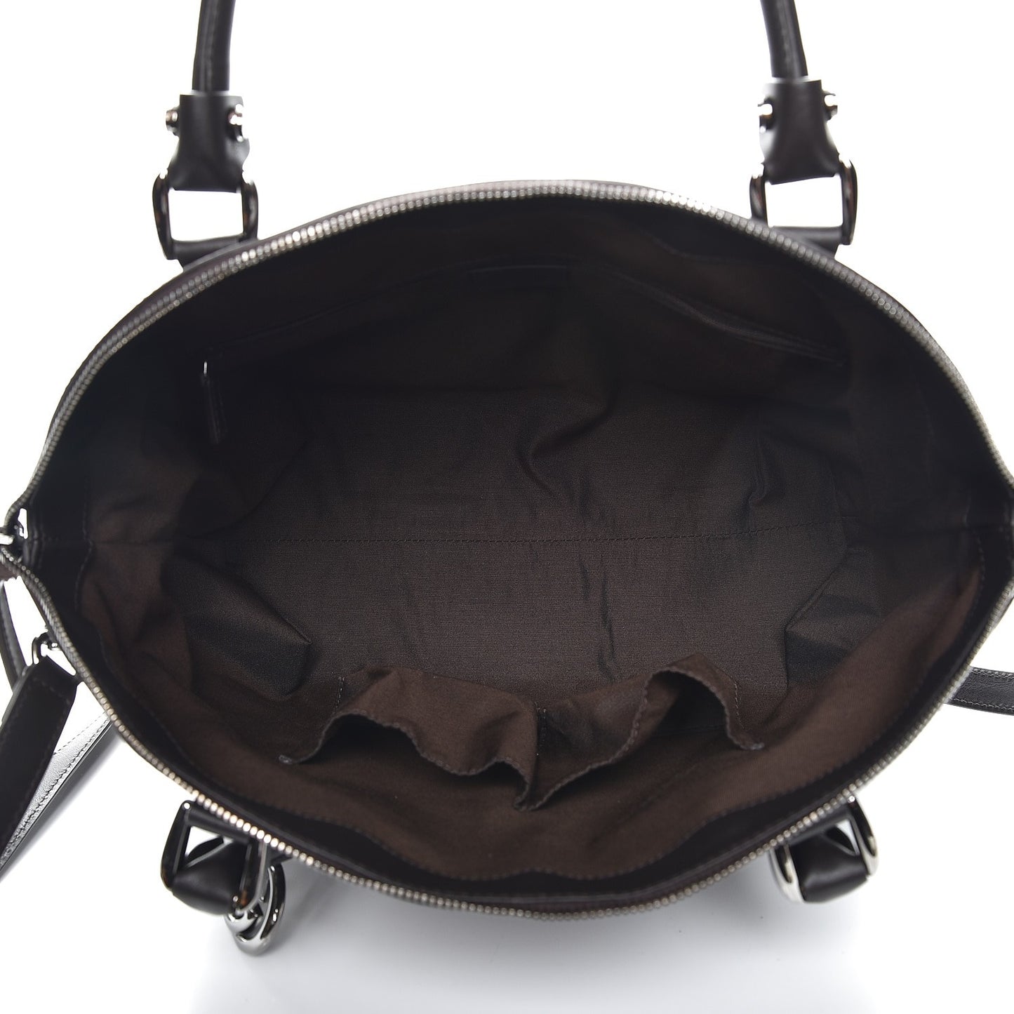 Guccissima Medium GG Charm Dome Satchel Dark Brown