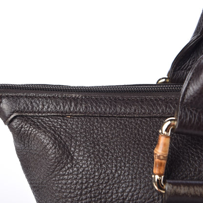 Gucci Calfskin Bamboo Top Handle Tote Dark Brown 11 of 15