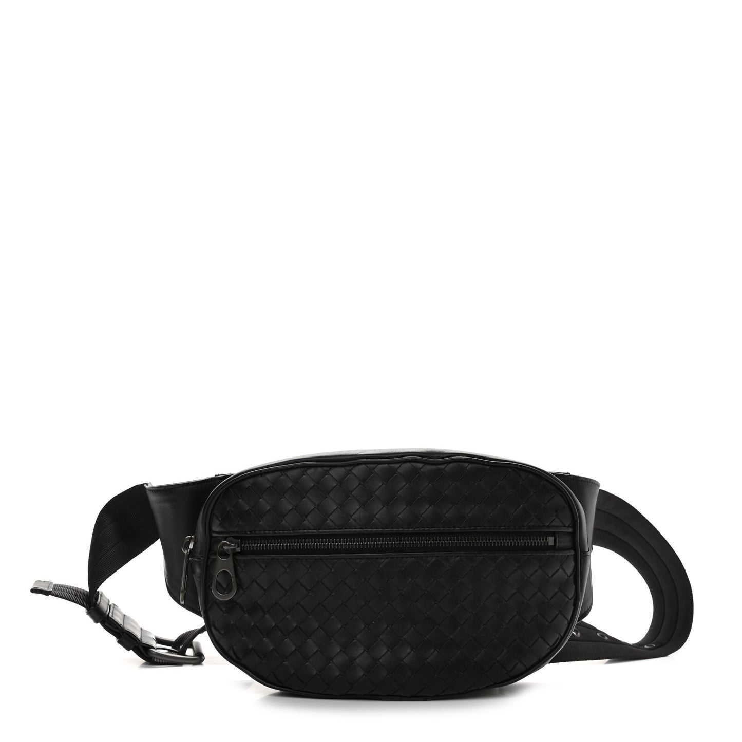 Nappa Intrecciato Belt Bag Black