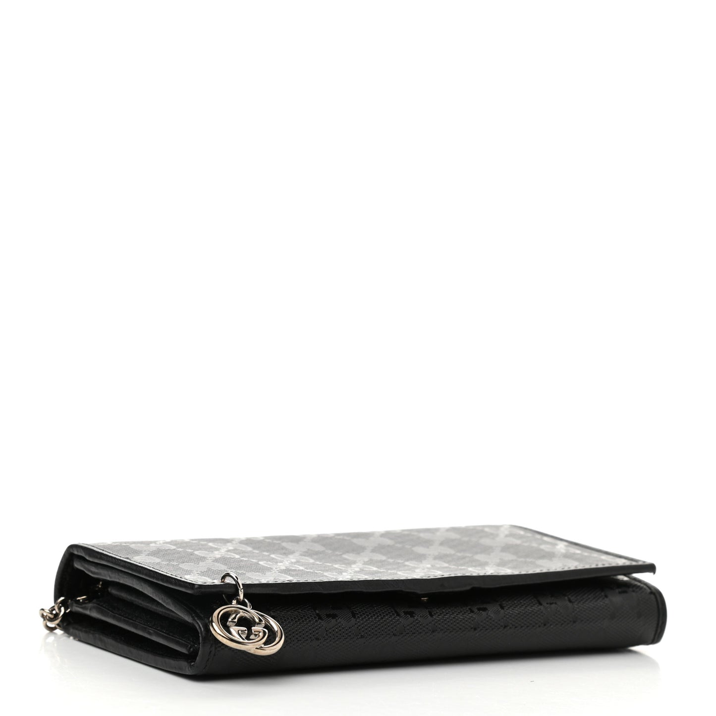 Imprime Monogram GG Pierce Chain Clutch Wallet Black