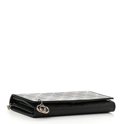 Gucci Imprime Monogram GG Pierce Chain Clutch Wallet Black 4 of 9