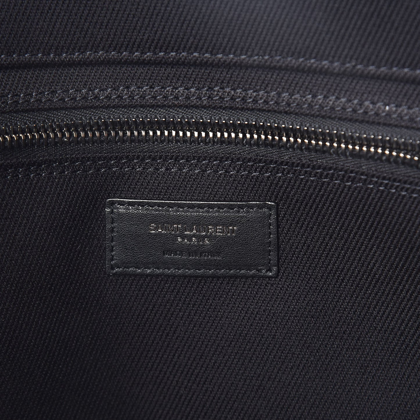 Linen Calfskin Rive Gauche Tote Black