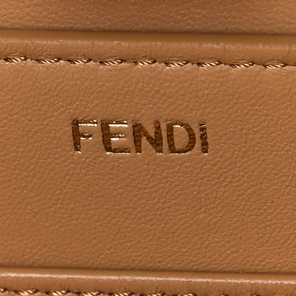 Fendi Vitello Seta Nappa Plexiglass Bi-Color Medium Peekaboo I SEE U Satchel Miele Scuro Tulipano 7 of 9