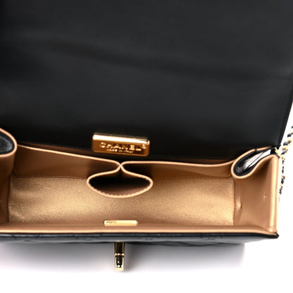 Chanel Lambskin Quilted Mini Golden Plate Flap Black 5 of 14