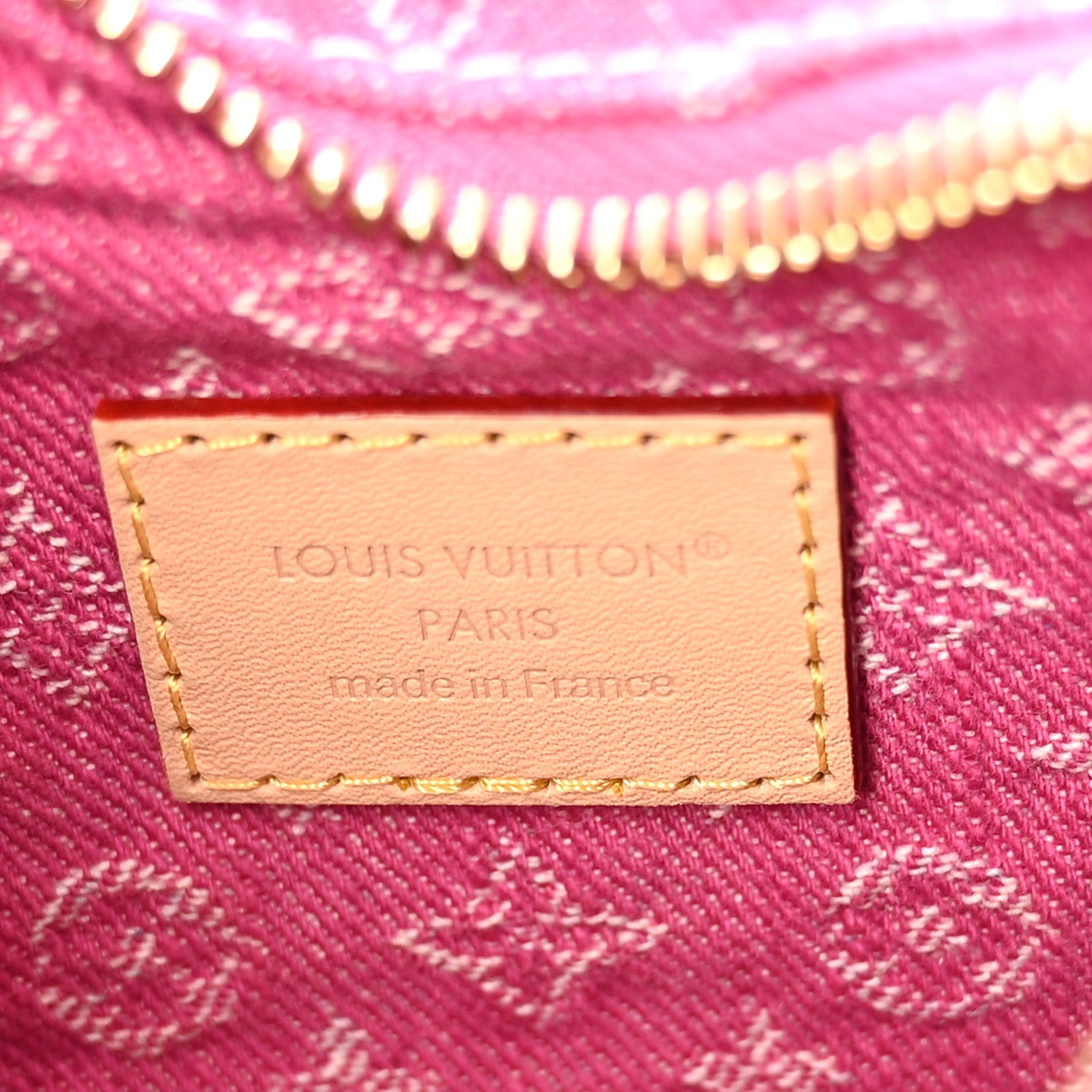 Louis Vuitton Monogram Denim Pochette Valley Fuchsia 5 of 8